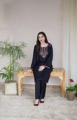 3 Pcs Women's Unstitched Embroidered Suit