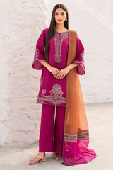 3 Pcs Women's Unstitched Embroidered Suit
