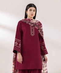 3 Pcs Women's Unstitched Embroidered Suit