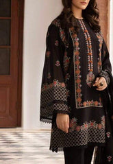 3 Pcs Women's Unstitched Embroidered Suit