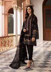 3 Pcs Women's Unstitched Embroidered Suit