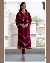 DHANAK Shirt Front HEAVY Embroidery 2pic