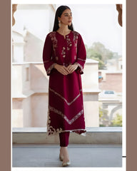 DHANAK Shirt Front HEAVY Embroidery 2pic