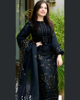 Stuff: Best Quality DHANAK Embroidered 3pic