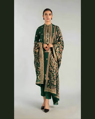 3pec women unstitched Embroidery suit