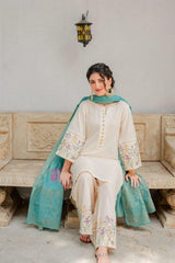 3 Pcs Women's Unstitched Embroidered Suit