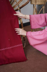 3 Pcs Women's Unstitched Embroidered Suit