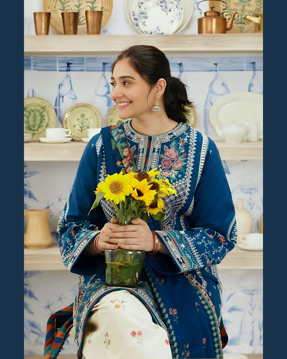 3 Pcs Women's Unstitched Embroidered Suit