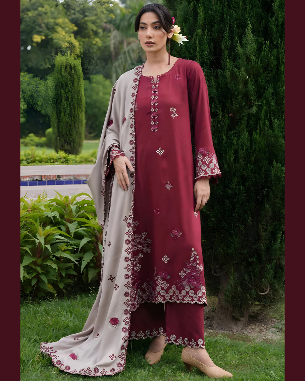 Dhanak Hit Codes  Embroidered  3pic