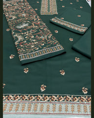 3pec women unstitched Embroidery suit