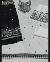 3pce Women Unstitched Embroidery Suit