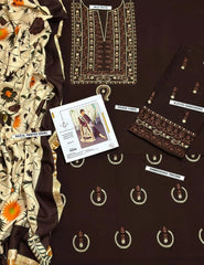 3 Pcs Women's Unstitched Embroidered Suit
